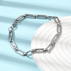 Schmucksets aus Büroklammerketten aus Edelstahl 304 (Armband & Halskette)&nbsp;SJEW-L199-15P