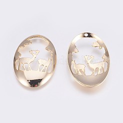 Messing Anhänger & Charms&nbsp;KK-I622-03G-NF
