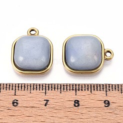 Natürliche graue Labradorit-Quadratanhänger&nbsp;STAS-N109-211B-G