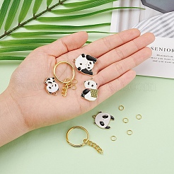 DIY Panda Anhänger Schlüsselanhänger Sets&nbsp;DIY-YW0004-20