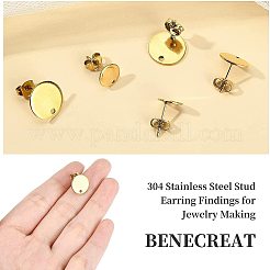 36 stücke 3 arten ionen beschichtung (ip) 304 edelstahl stud ohrring Zubehörse&nbsp;STAS-BC0002-56