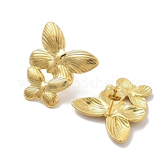 Pendientes de mariposa de acero inoxidable 304 con revestimiento iónico (IP)&nbsp;EJEW-G347-02G-01