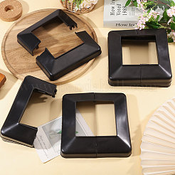 Placas de cubierta de base de poste de plástico cuadradas decorativas&nbsp;FIND-WH0111-876