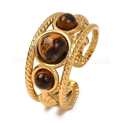 Anelli rotondi in pietra mista naturale&nbsp;RJEW-Q822-31G