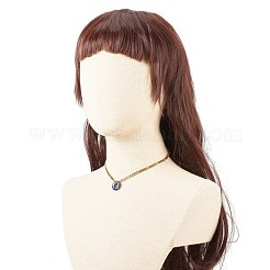 Collana con ciondolo ciambella in lapislazzuli naturale&nbsp;NJEW-JN03815-04