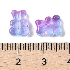 Perles de verre transparentes peintes en aérosol&nbsp;GLAA-Z011-08A
