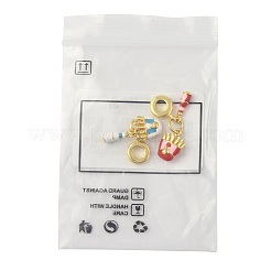 2 Stück 2 Farben Messing Emaille Europäische Anhänger&nbsp;KK-FS0001-81