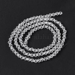 Chiare perline bicono di vetro fili&nbsp;X-GLAA-S026-3mm-07