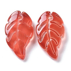 Backfarbe Nachahmung Jade Glas Anhänger&nbsp;EGLA-M027-01B-04