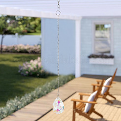1 atrapasol colgante de vidrio transparente&nbsp;AJEW-TADJ0001-02C