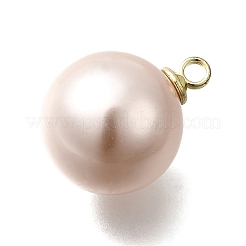 Pendentifs en plastique imitation perle ABS&nbsp;FIND-H052-01H-01G