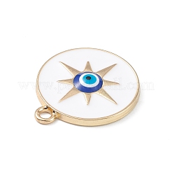 Emaille-Anhänger aus Legierung im Evil-Eye-Stil&nbsp;ENAM-K068-01G-01