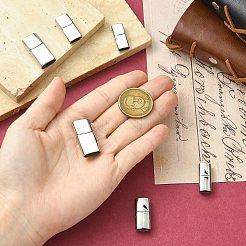6 Stück 3 Stile 304 Edelstahl Magnetverschlüsse mit Einklebeenden&nbsp;STAS-CJ0003-26