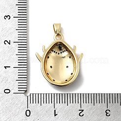 Ottone micro spianare pendenti zirconi&nbsp;KK-H089-01B-G