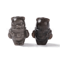 Natürliche silberne Obsidianperlen&nbsp;G-G859-13