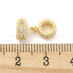 Messing micro pave klare zirkonia anhänger&nbsp;KK-Z044-08G