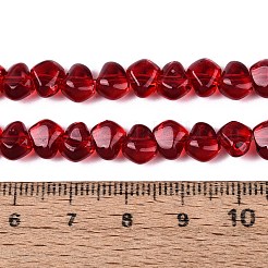 Peinture de cuisson perles de verre transparentes brins&nbsp;GLAA-Q109-01A-04