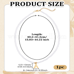 Collane con pendenti in acciaio inossidabile e perle finte&nbsp;NJEW-LP0001-51A-G