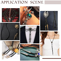 8 Stück 4 Farben Legierung Bolo Tie Ersatz Kordelende&nbsp;FIND-PH0018-04