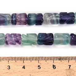 Stränge aus geschnitzten Perlen aus natürlichem Fluorit&nbsp;G-L634-Q01-01