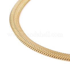 Bracelet à chevrons en acier inoxydable 304 pour hommes et femmes&nbsp;BJEW-D450-01G-01