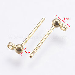 Messing ohrstecker Zubehör&nbsp;X-KK-G333-09G-NF