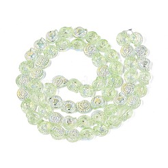 Chapelets de perles en verre transparent électrolytique&nbsp;EGLA-Q136-02A-08