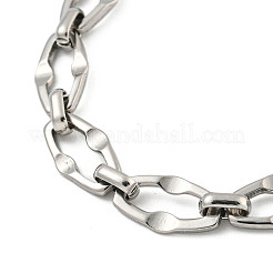 Bracciali con catene a maglie in acciaio inossidabile 304 anti-ossidazione per uomo e donna&nbsp;BJEW-D042-05P