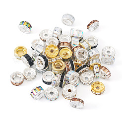 55 pièce 11 styles de perles d'espacement en alliage de verre et de strass en fer&nbsp;FIND-TA0008-70C