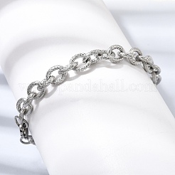 201 Edelstahl-Kabelkettenarmbänder&nbsp;STAS-T077-14P