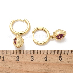 Ottone zirconi Orecchini a cerchio&nbsp;EJEW-Q015-01G-E
