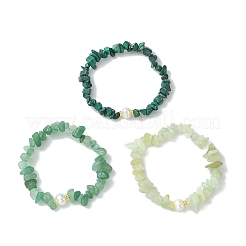Ensemble de 3 bracelet extensible en perles de culture d'eau douce et en pierres naturelles mélangées (3 styles différents) pour femme.&nbsp;BJEW-JB13762-02