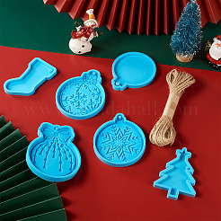 6 pièces pendentif moules en silicone&nbsp;DIY-BG0001-60