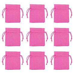 20 Stück rechteckige Beutel aus Polyester-Imitat-Sackleinen mit Kordelzug&nbsp;ABAG-TA0001-95E