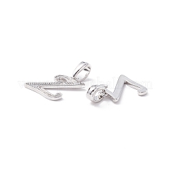 Placage en rack pendentifs lettre en laiton écologiques&nbsp;KK-K265-02P-Z