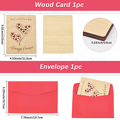 Cartes de vœux en bois pour la Saint-Valentin&nbsp;DIY-CP0011-91D