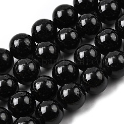 Chapelets de perles en tourmaline noire naturelle&nbsp;G-G763-01-12mm-A