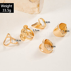 5 Stück Fingerringe-Sets aus Legierung&nbsp;WG7802C-05