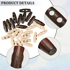 40 pieza de botones de madera natural de 2 colores&nbsp;FIND-GF0009-92