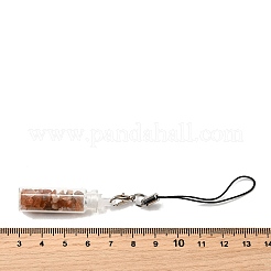 Piedra triturada natural con decoraciones de botellas de vidrio.&nbsp;HJEW-Q003-01P