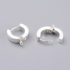 304 Edelstahl Huggie Creolen Zubehör&nbsp;STAS-I167-01C-S