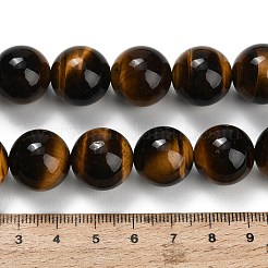 Chapelets de perles d'œil de tigre naturel&nbsp;G-F173-12-16mm