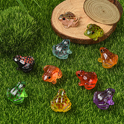 40 Stück leuchtende Frosch-Display-Dekorationen aus Harz in 10 Farben&nbsp;RESI-SP0001-40