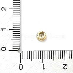 Cabochons plats ronds en laiton micro-pavés de zircone cubique&nbsp;KK-P345-13G-A06