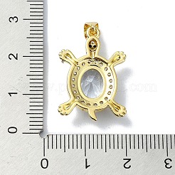 Pendenti con micro pavé di zirconi cubici con placcatura in vero ottone placcato oro 18k&nbsp;KK-B084-06G-06