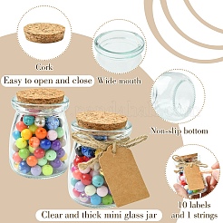 10 Stück Wunschflaschen aus Glas&nbsp;CON-YW0001-92