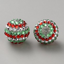Perles de strass en résine sur le thème de Noël&nbsp;RB-WH0003-08A