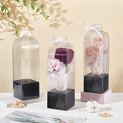 Boîtes d'emballage de fleurs simples en PVC transparent&nbsp;ABAG-WH0045-32C