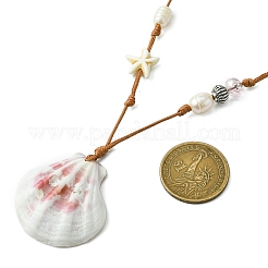 3 pz collana con ciondolo a goccia con perline di conchiglia&nbsp;NJEW-TA00179