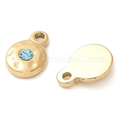 Acero inoxidable 304 con dijes de rhinestone&nbsp;STAS-Q345-17G-01